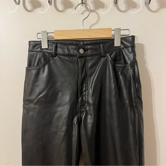 Straight Leg Faux Leather Pants - Picture 5 of 8